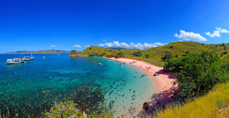 Розовые пляжи Бали для снорклинга или дайвинга